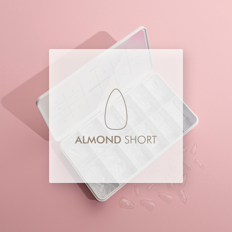Refill Full Cover Nail Tip - Almond Short Size 12
