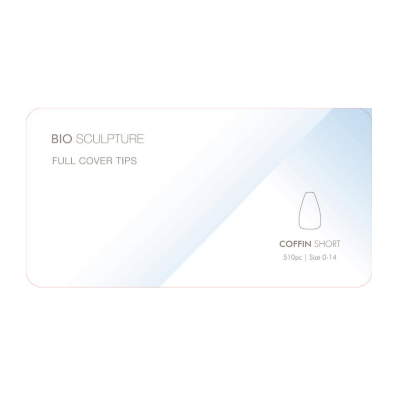 Full Cover Nail Tip - Coffin Short (510 Pieces) - Tip Box