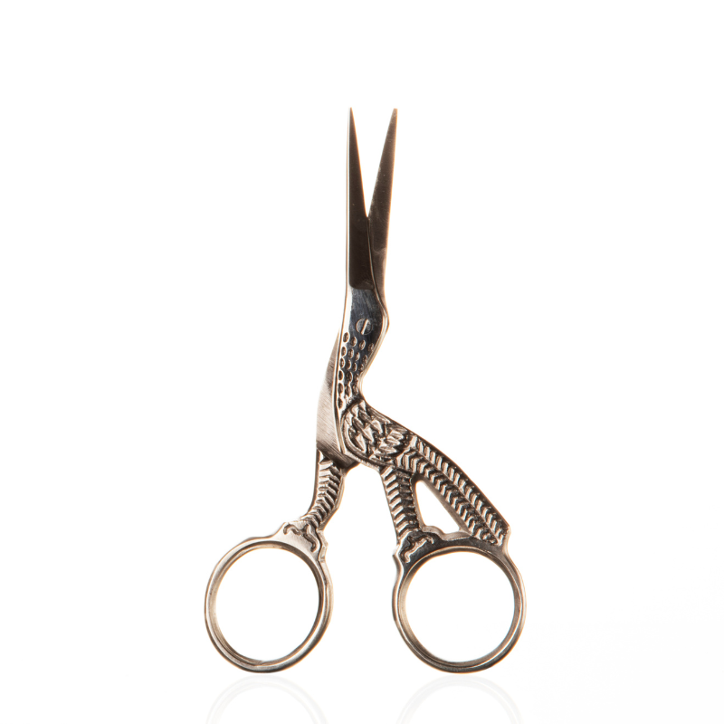 Scissors Straight Blade Silver Stork